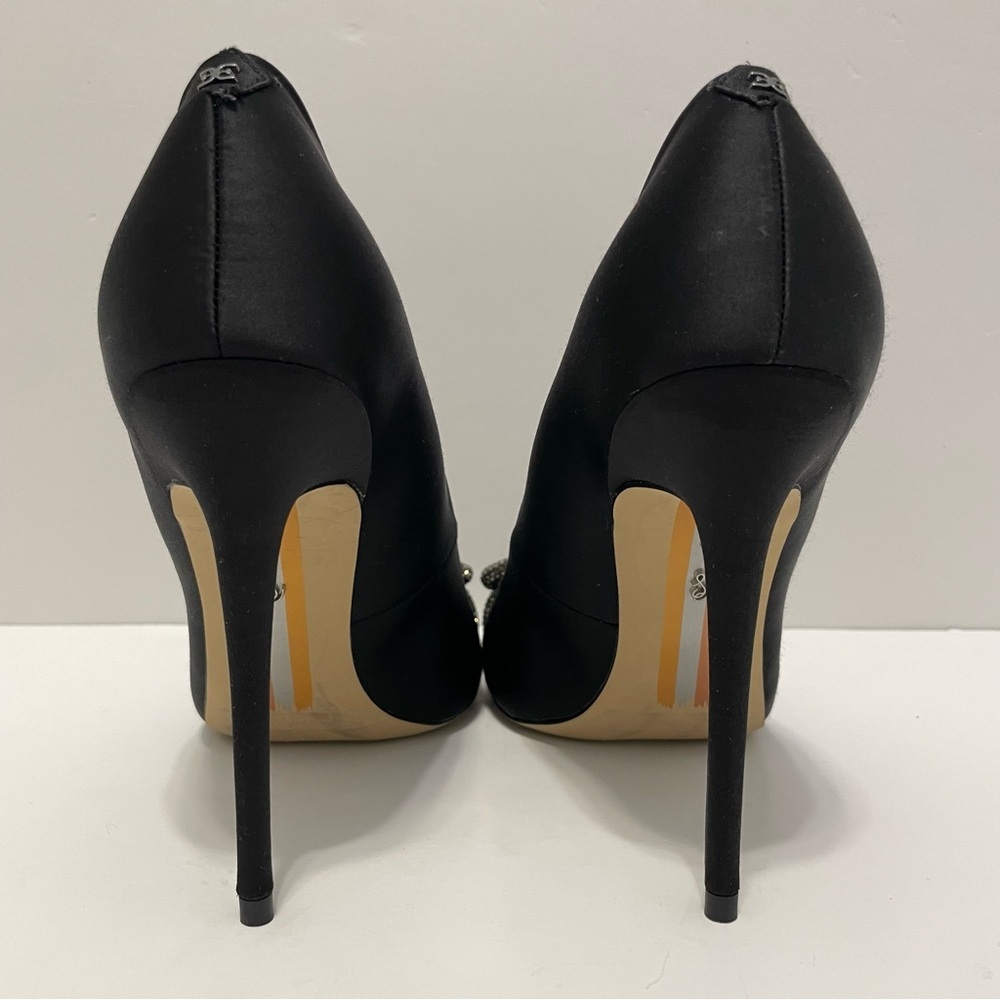 Sam Edelman Deela Pointed Toe Heel Black with Silver Accents Size 9 - Picture 12 of 15